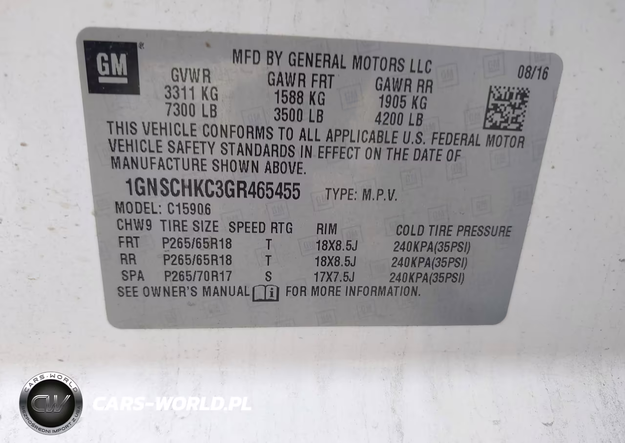 2016 Chevrolet Suburban Lt VIN:1GNSCHKC3GR465455 - 9