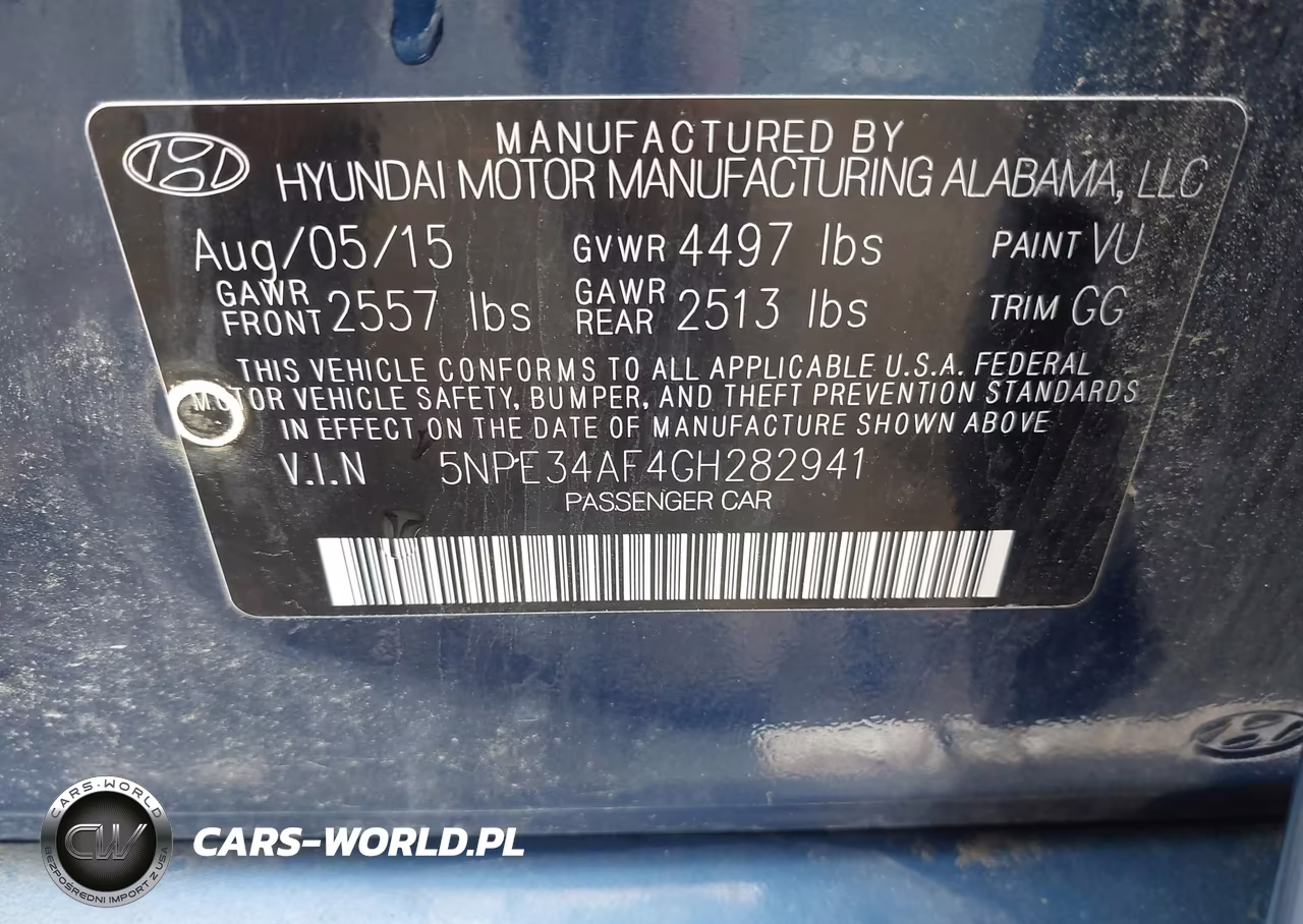 2016 Hyundai Sonata Sport VIN:5NPE34AF4GH282941 - 9