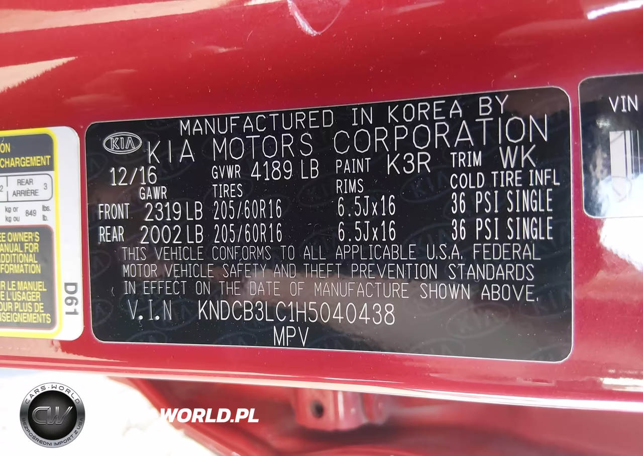 2017 Kia Niro Lx VIN:KNDCB3LC1H5040438 - 9