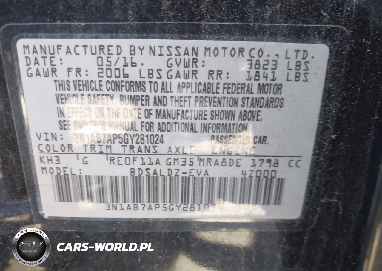 2016 Nissan Sentra Sv VIN:3N1AB7AP5GY281024 - 9