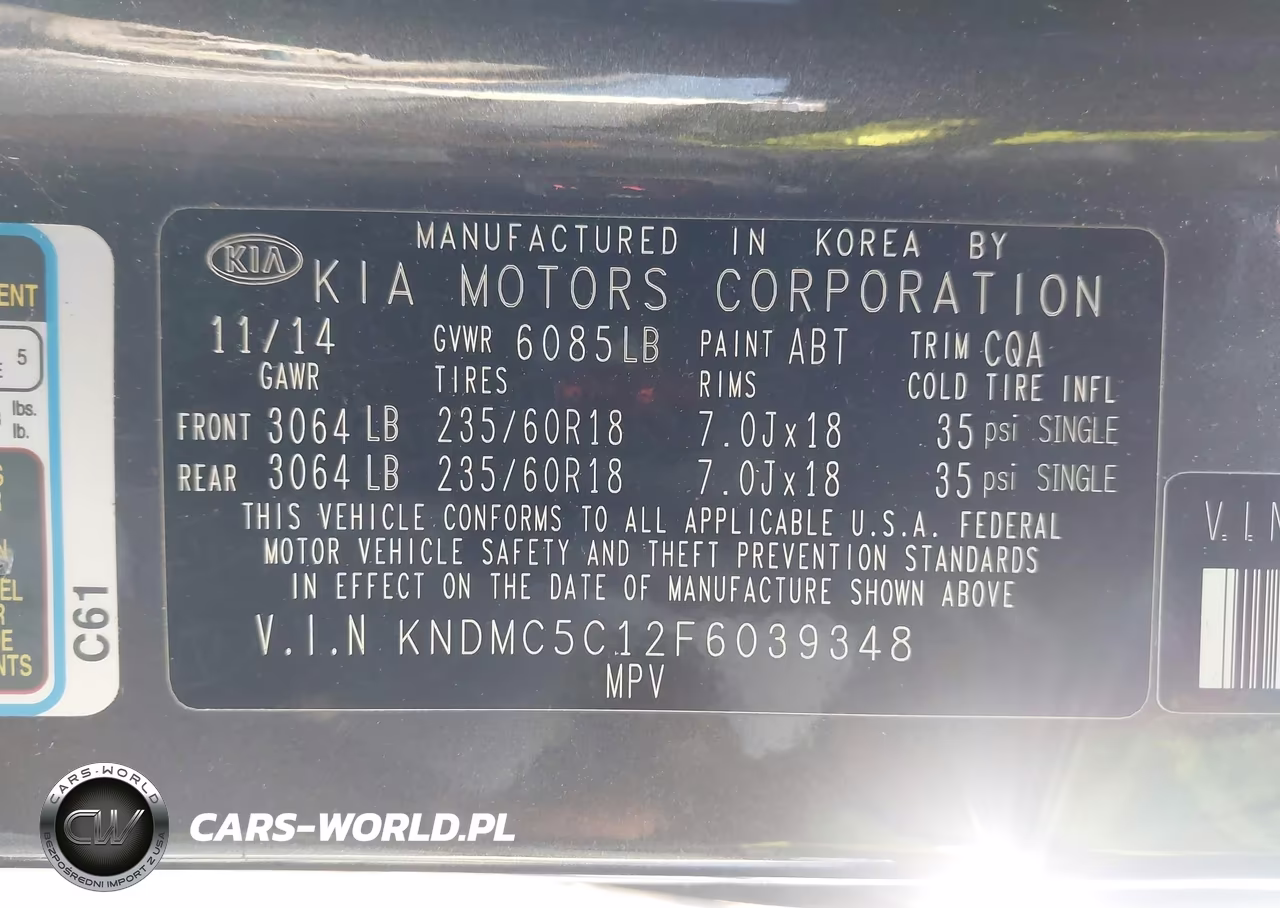 2015 Kia Sedona Sx VIN:KNDMC5C12F6039348 - 9