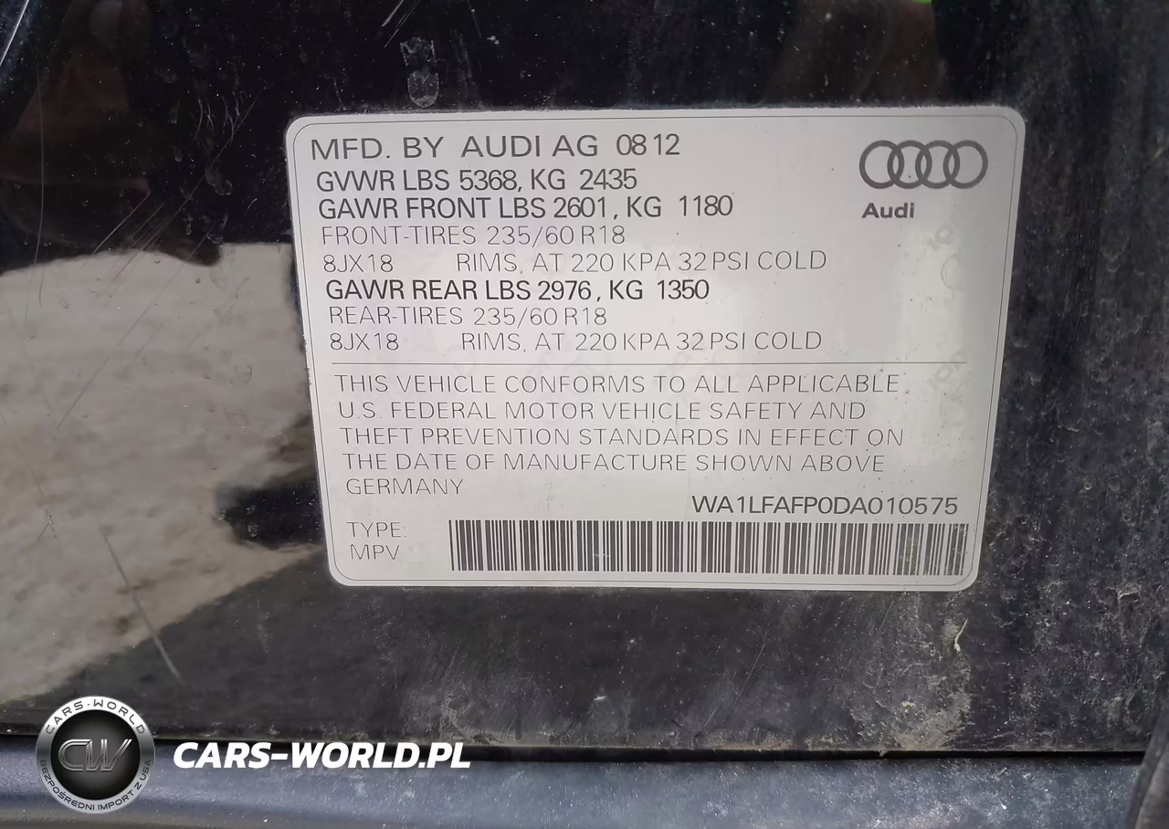 2013 Audi Q5 2.0T Premium VIN:WA1LFAFP0DA010575 - 9