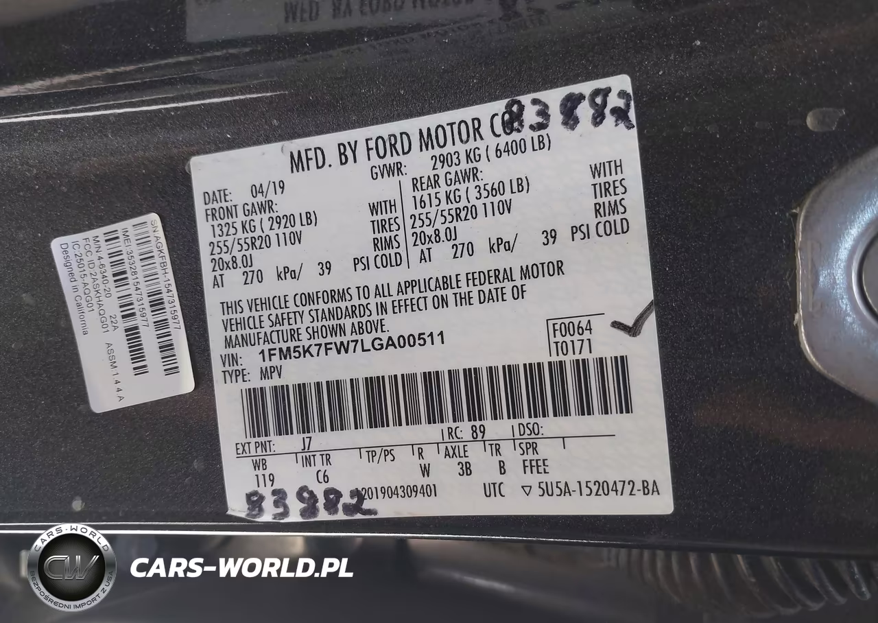 2020 Ford Explorer Limited VIN:1FM5K7FW7LGA00511 - 9
