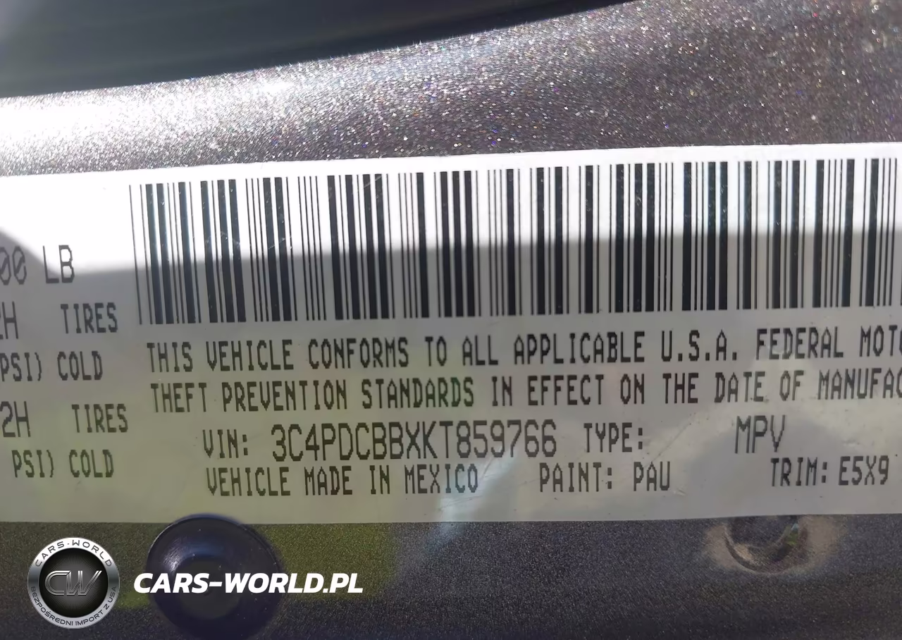 2019 Dodge Journey Se VIN:3C4PDCBBXKT859766 - 9