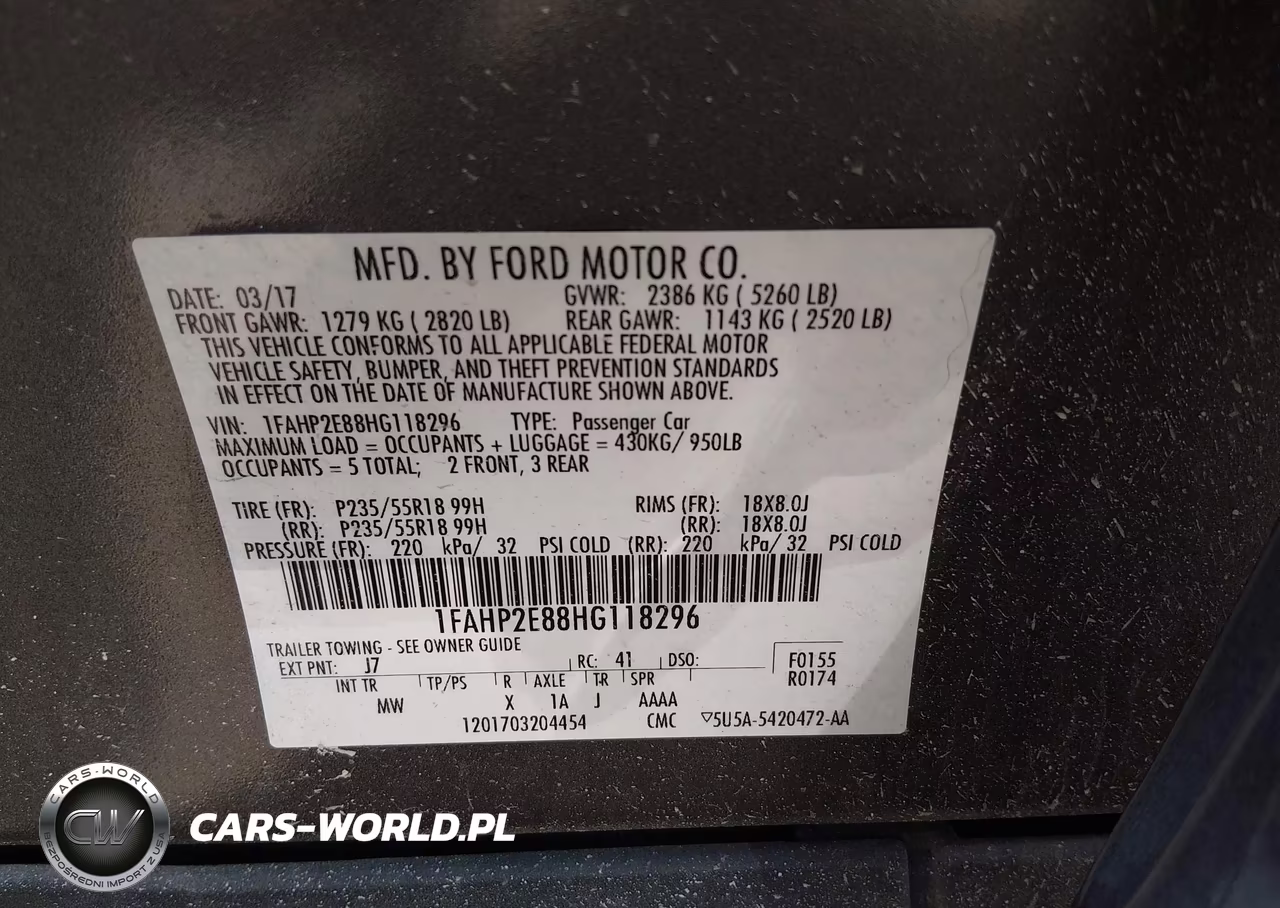 2017 Ford Taurus Sel VIN:1FAHP2E88HG118296 - 9