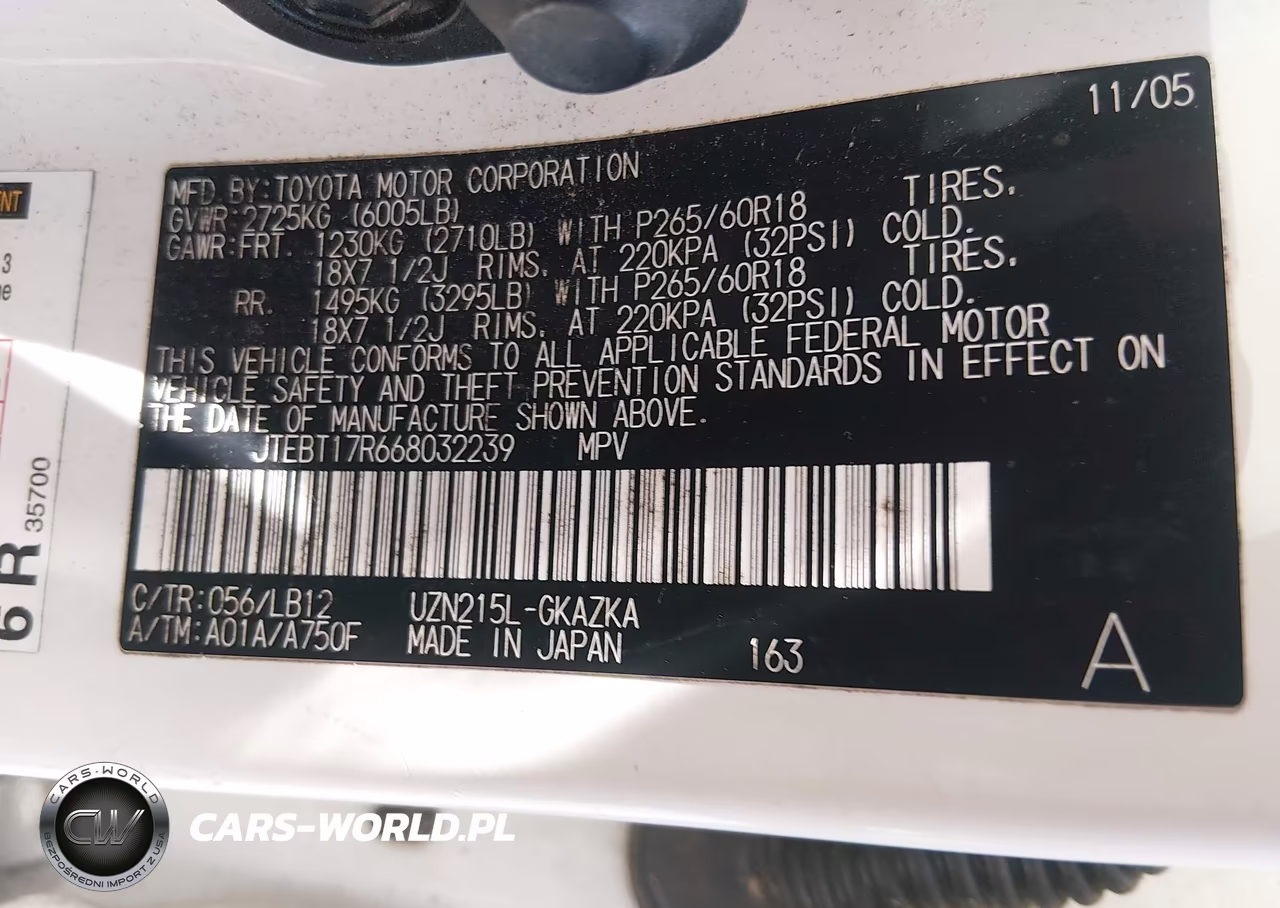 2006 Toyota 4Runner Limited V8 VIN:JTEBT17R668032239 - 9