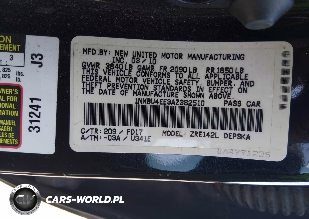 2010 Toyota Corolla S VIN:1NXBU4EE3AZ382510 - 9