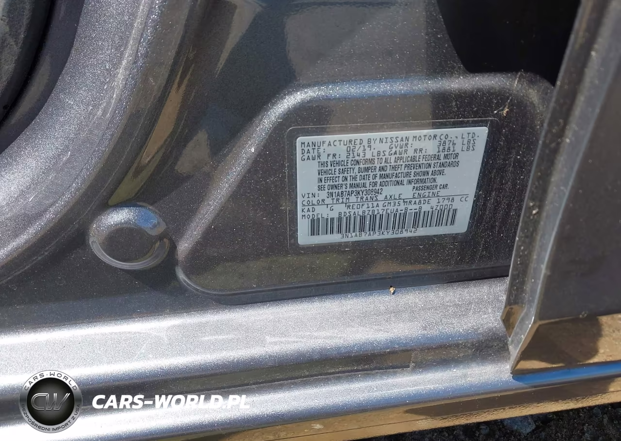 2019 Nissan Sentra S VIN:3N1AB7AP3KY308942 - 9