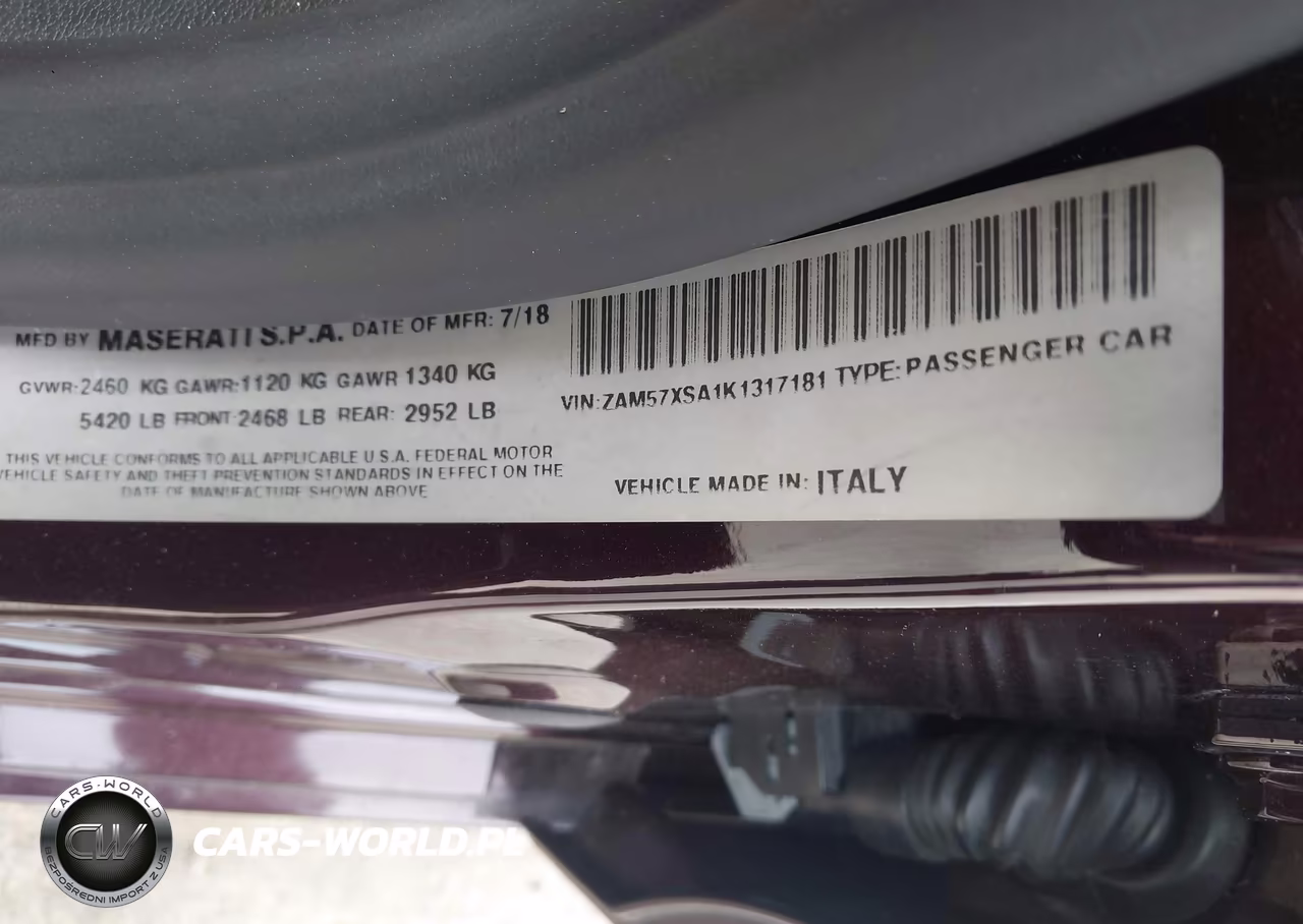 2019 Maserati Ghibli VIN:ZAM57XSA1K1317181 - 9