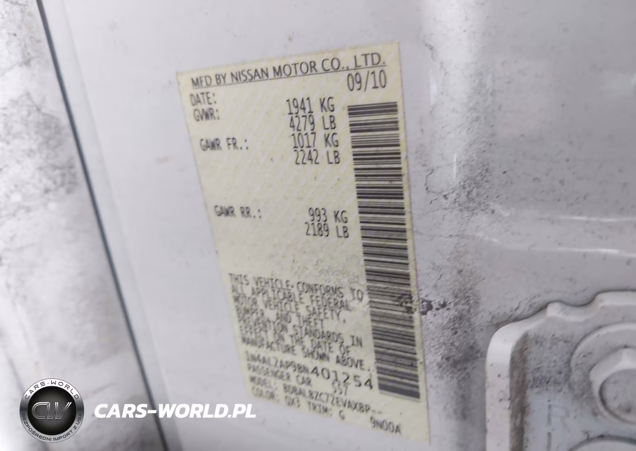 2011 Nissan Altima 2.5 S VIN:1N4AL2AP9BN401254 - 9