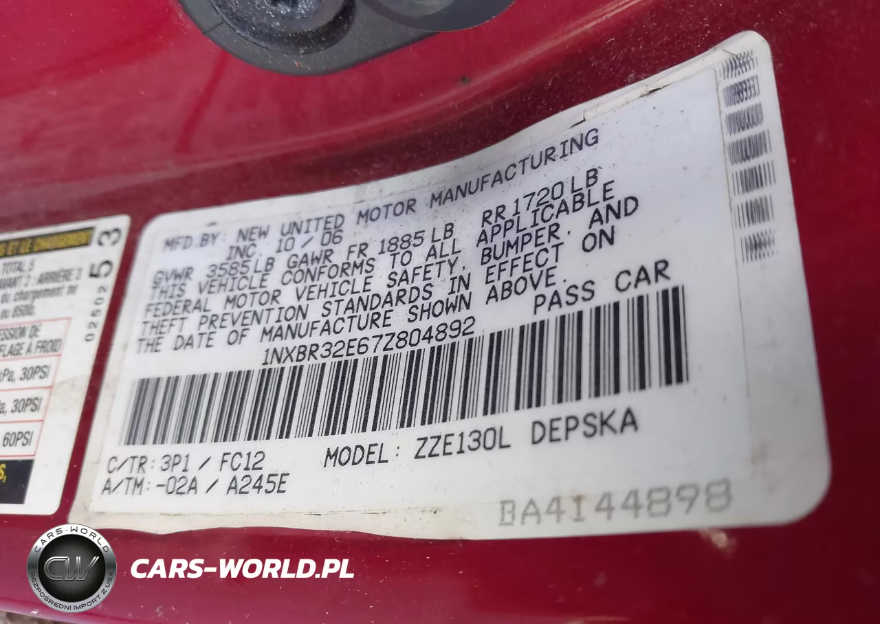 2007 Toyota Corolla S VIN:1NXBR32E67Z804892 - 9