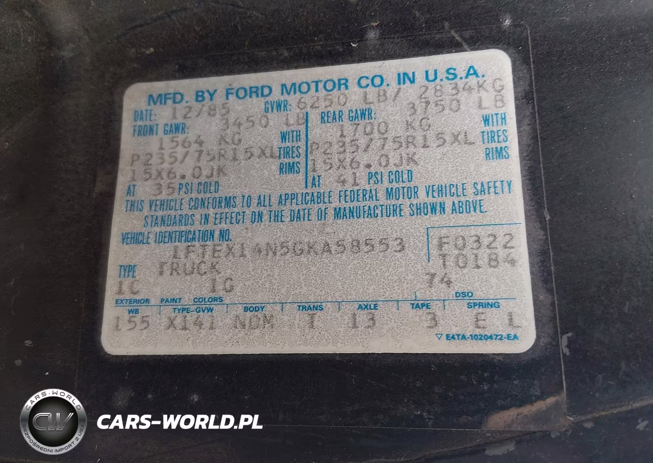 1986 Ford F150 VIN:1FTEX14N5GKA58553 - 9