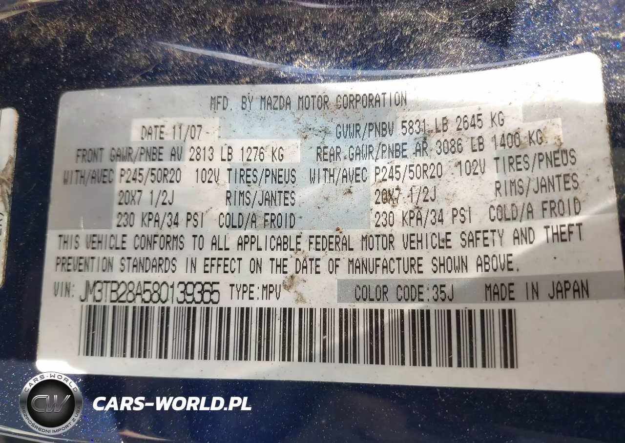 2008 Mazda Cx-9 Grand Touring VIN:JM3TB28A580139365 - 9