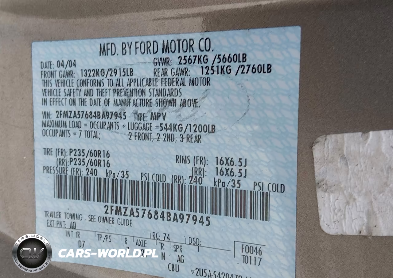 2004 Ford Freestar Ses VIN:2FMZA57684BA97945 - 9