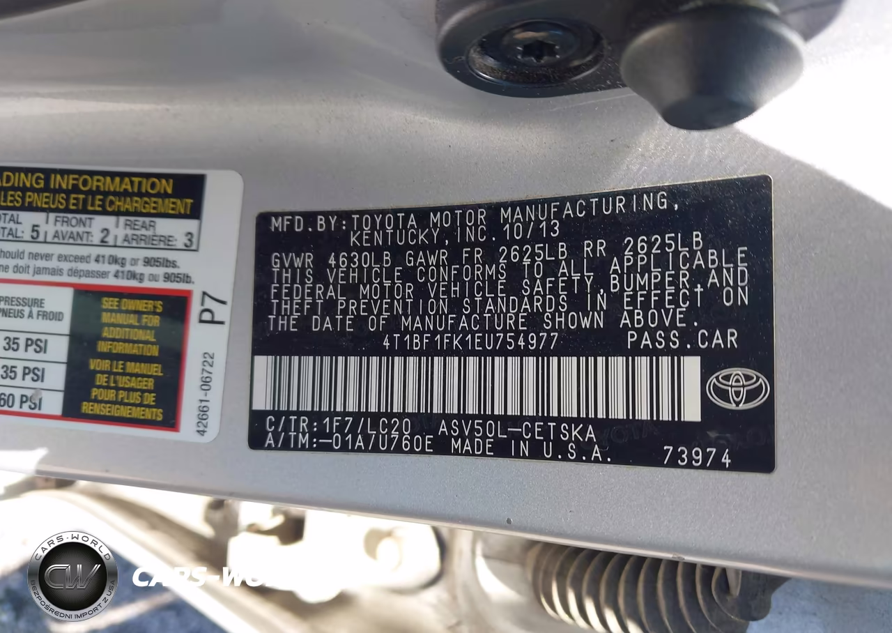 2014 Toyota Camry Se VIN:4T1BF1FK1EU754977 - 9