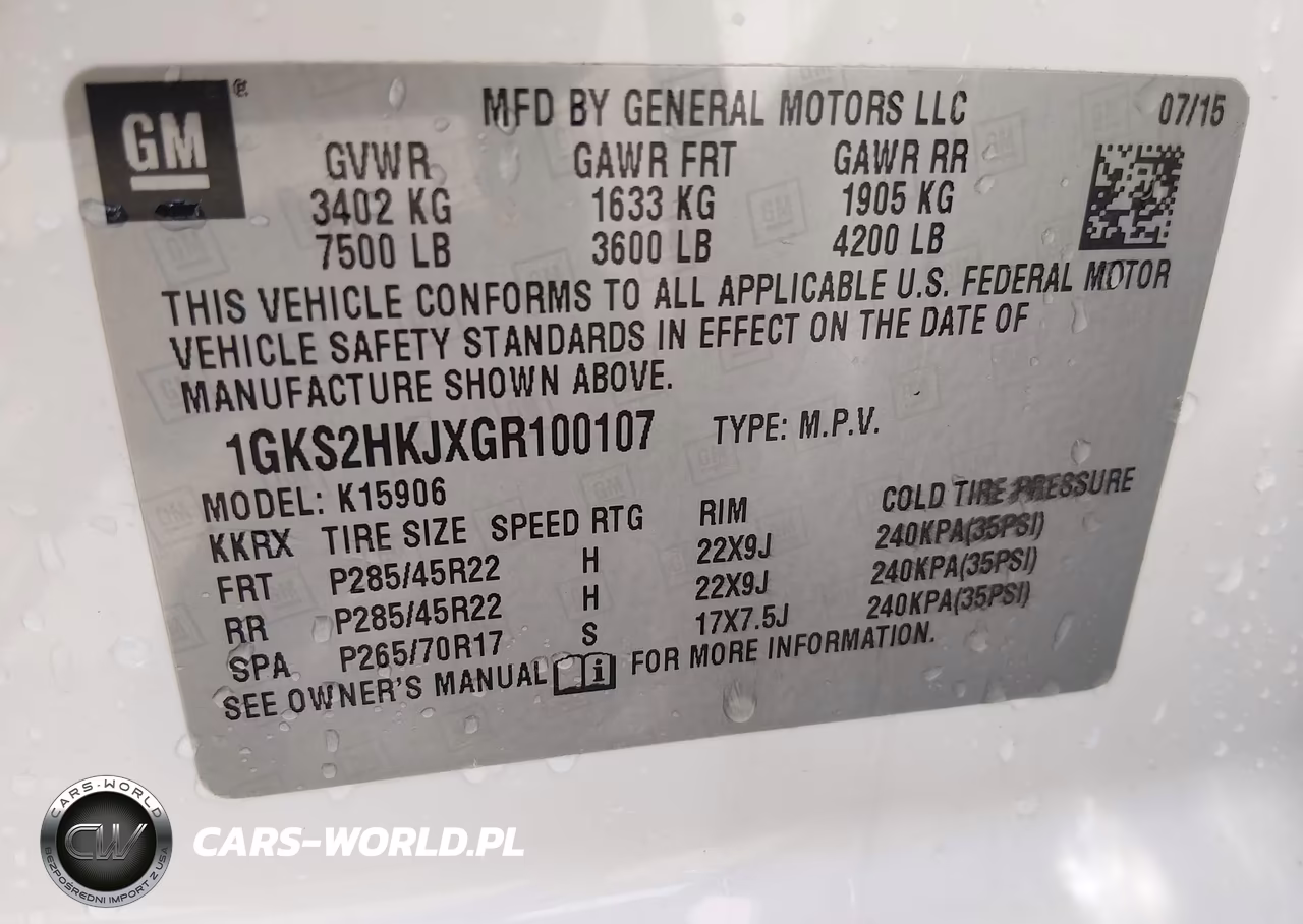 2016 GMC Yukon Xl Denali VIN:1GKS2HKJXGR100107 - 9