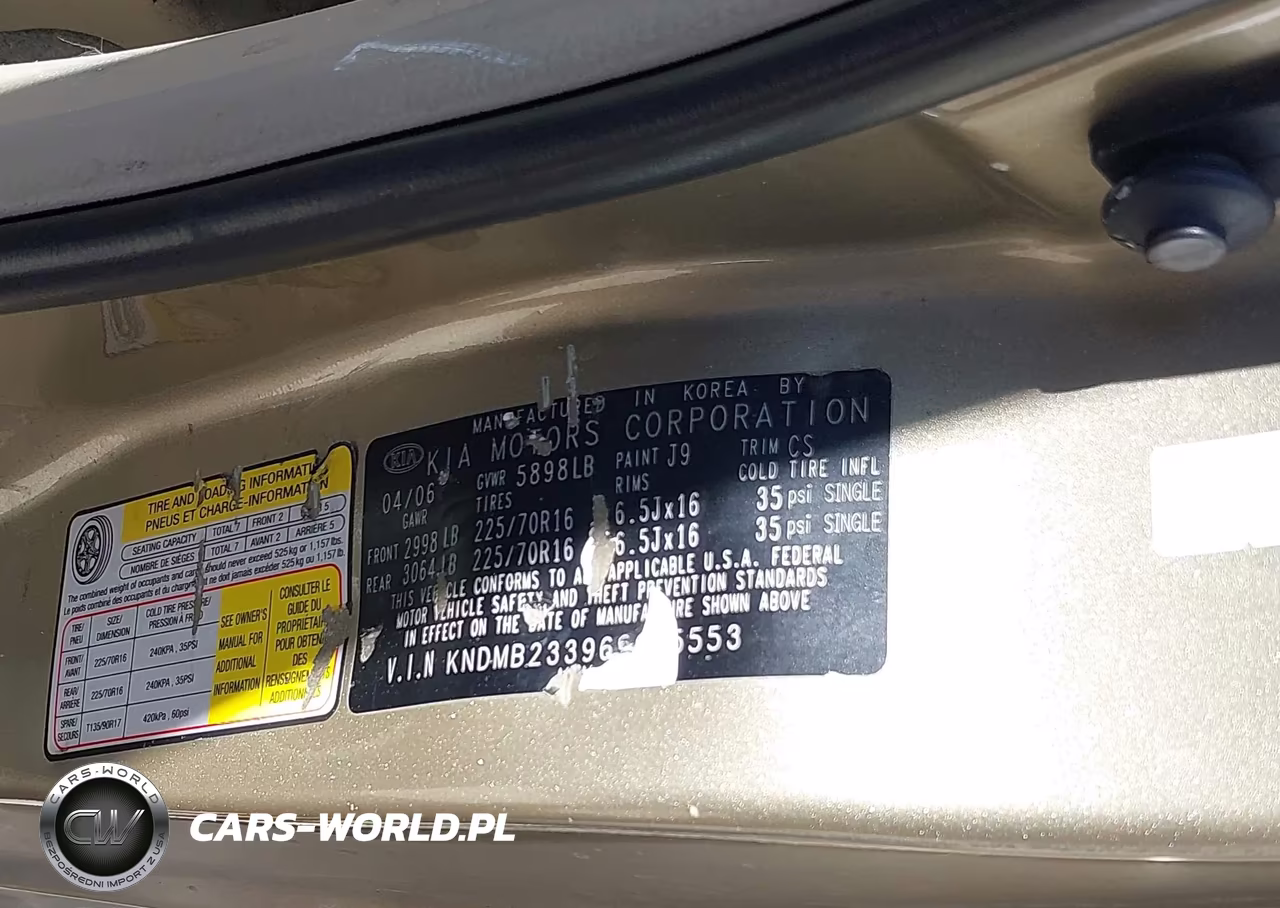 2006 Kia Sedona Ex-Lx VIN:KNDMB233966085553 - 9