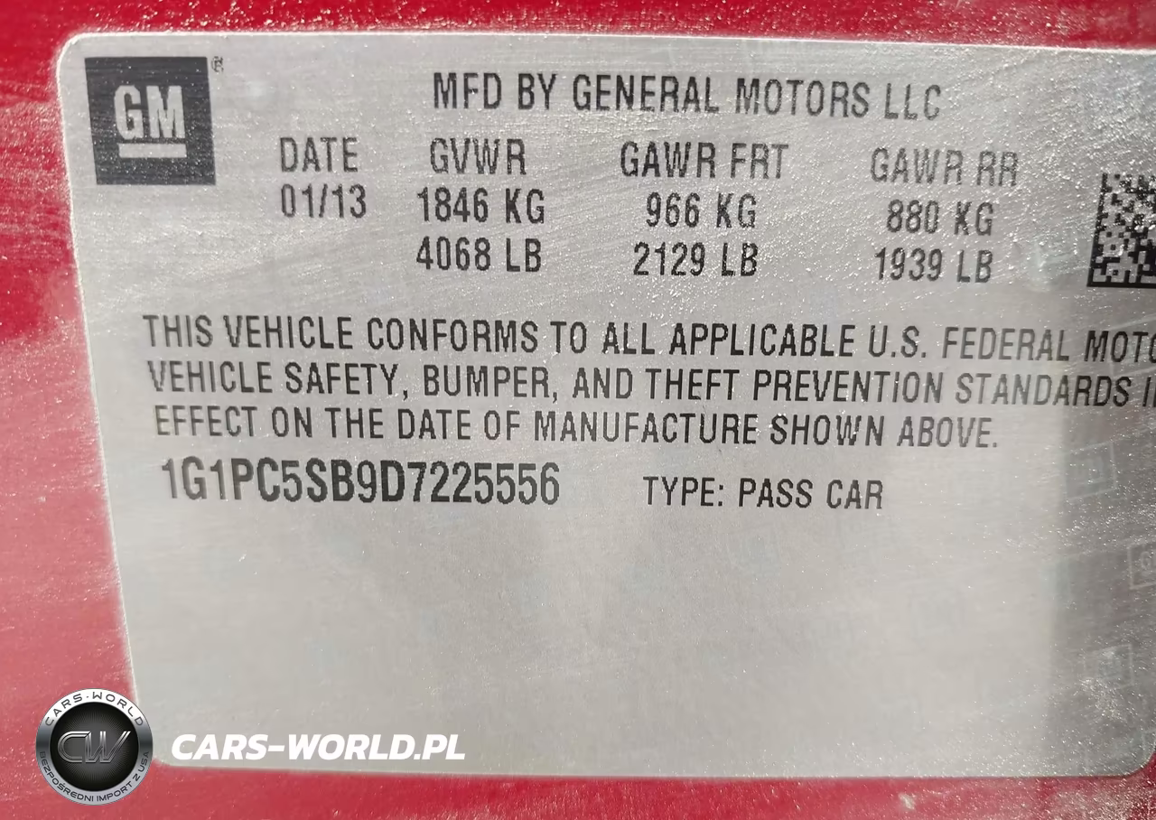 2013 Chevrolet Cruze 1Lt Auto VIN:1G1PC5SB9D7225556 - 9
