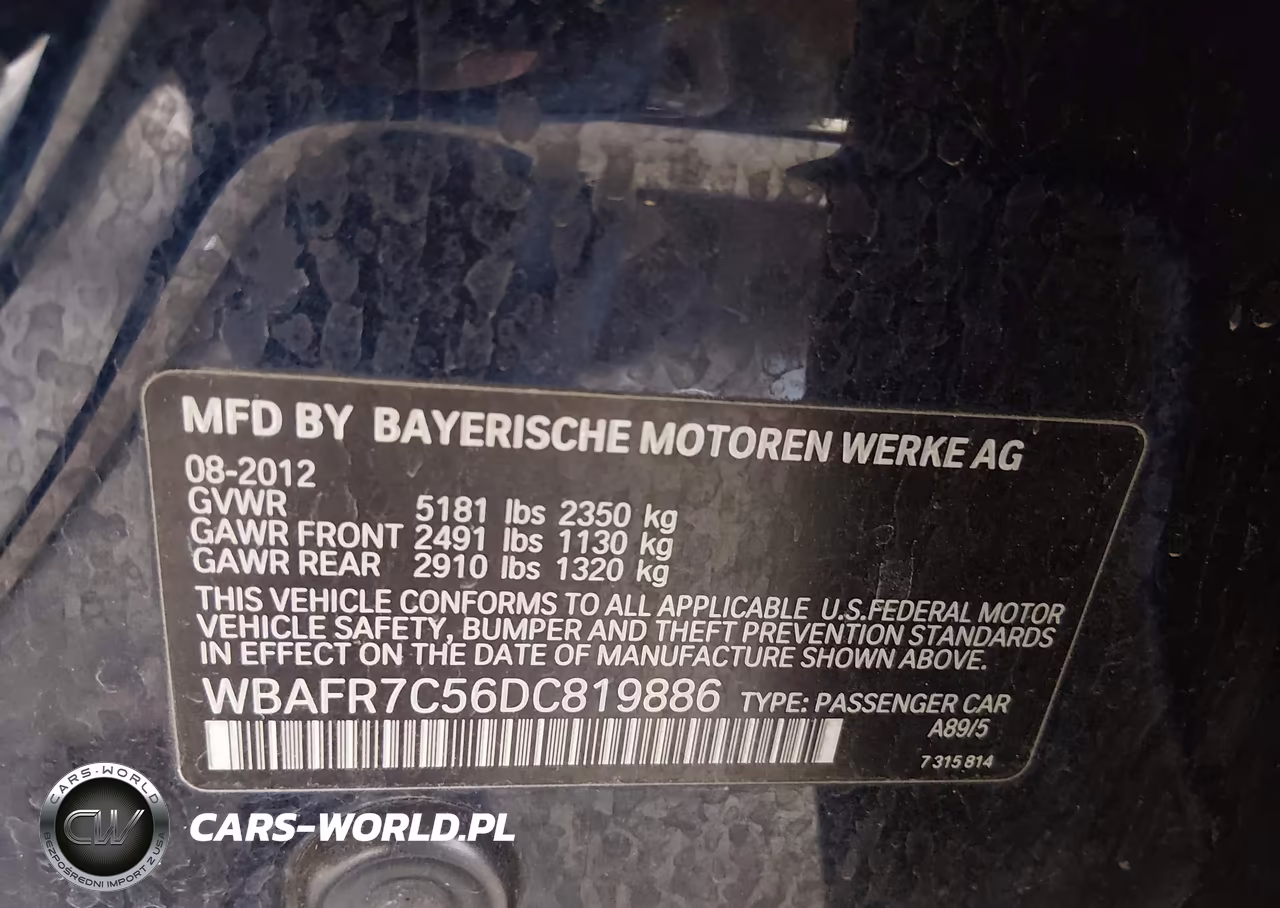 2013 BMW 535I VIN:WBAFR7C56DC819886 - 9