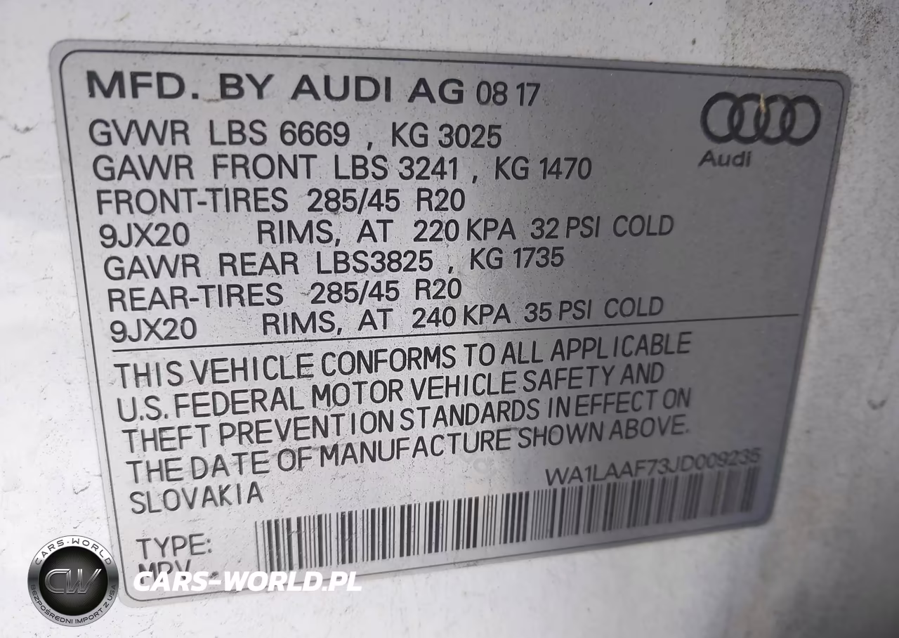 2018 Audi Q7 3.0T Premium VIN:WA1LAAF73JD009235 - 9