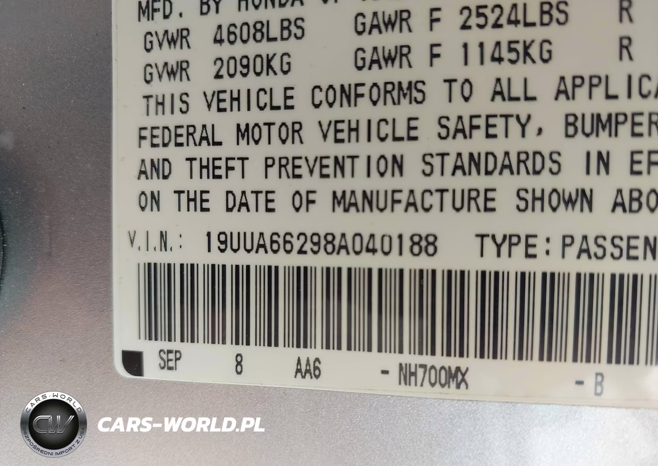 2008 Acura Tl 3.2 VIN:19UUA66298A040188 - 9