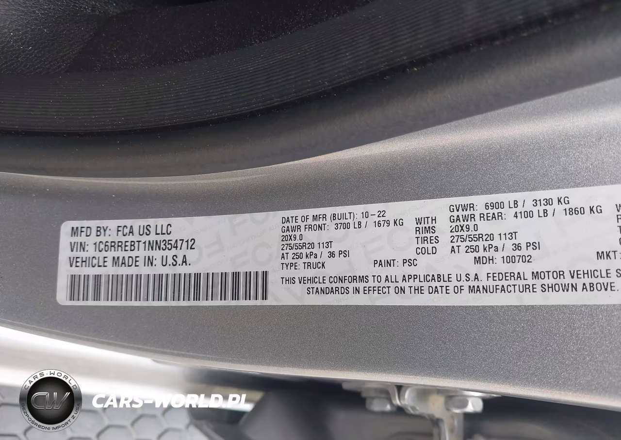 2022 Ram 1500 Big Horn 4X2 6'4 Box VIN:1C6RREBT1NN354712 - 9