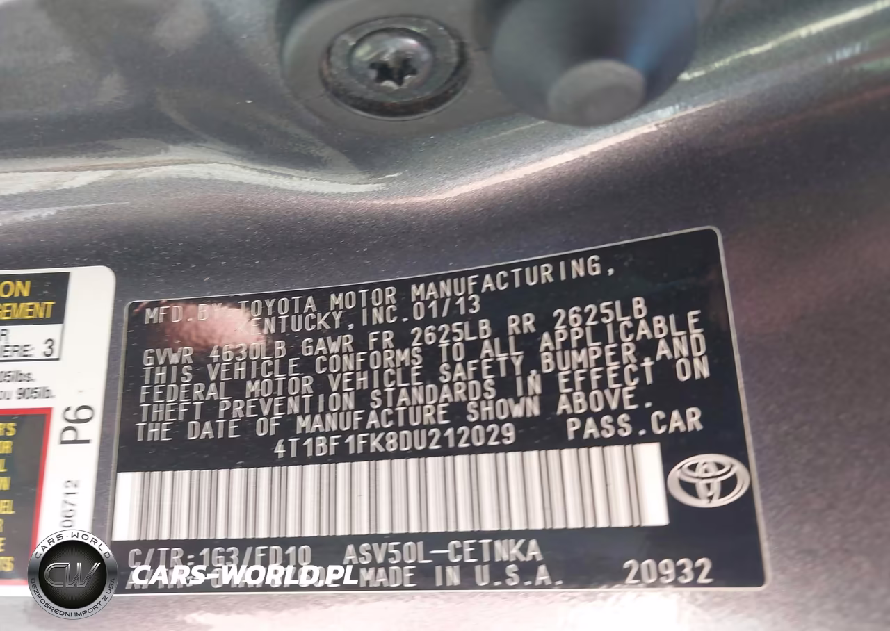 2013 Toyota Camry Le VIN:4T1BF1FK8DU212029 - 9