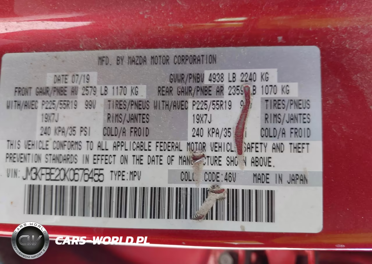 2019 Mazda Cx-5 Signature W-Diesel VIN:JM3KFBE20K0676455 - 9