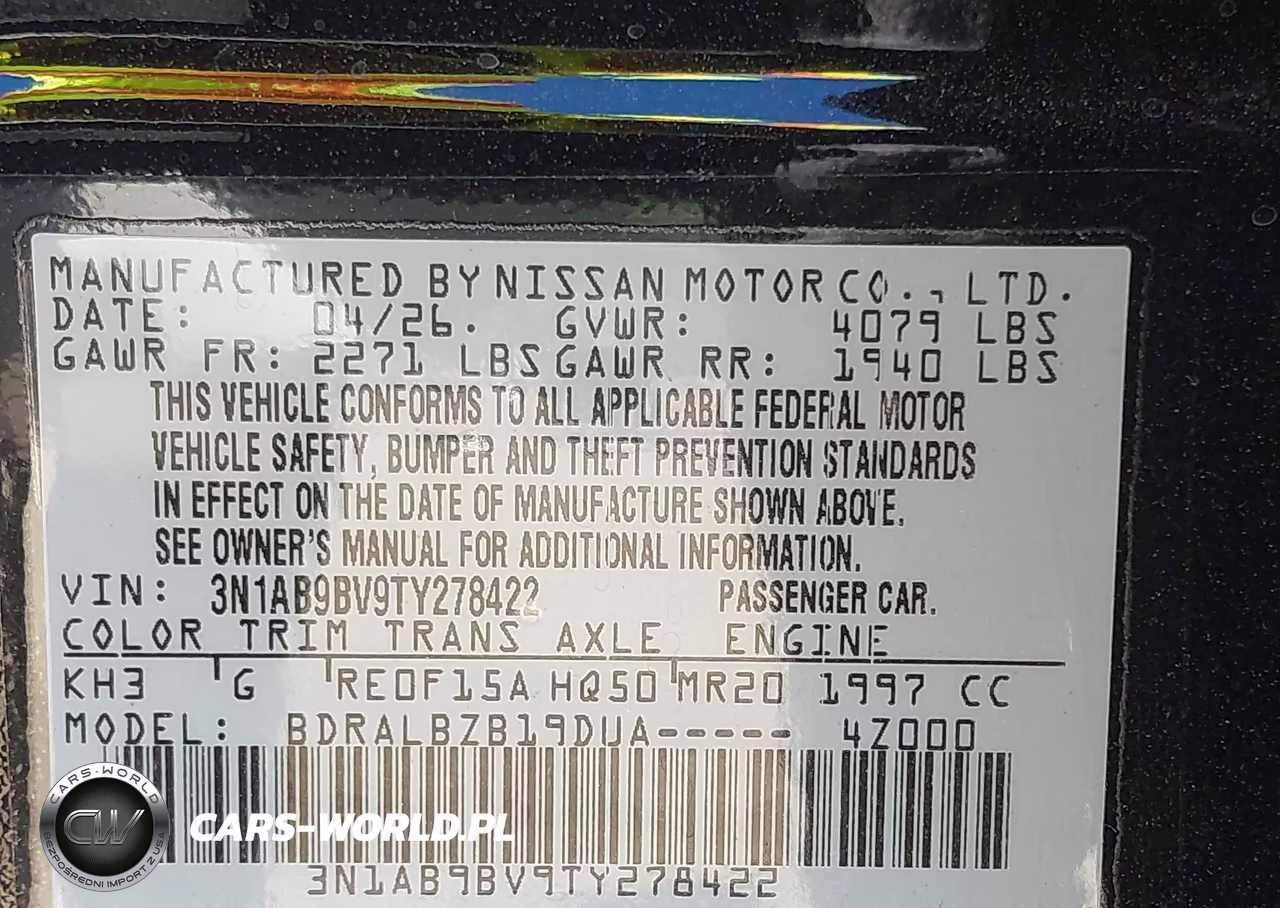 2026 Nissan Sentra S VIN:3N1AB9BV9TY278422 - 9