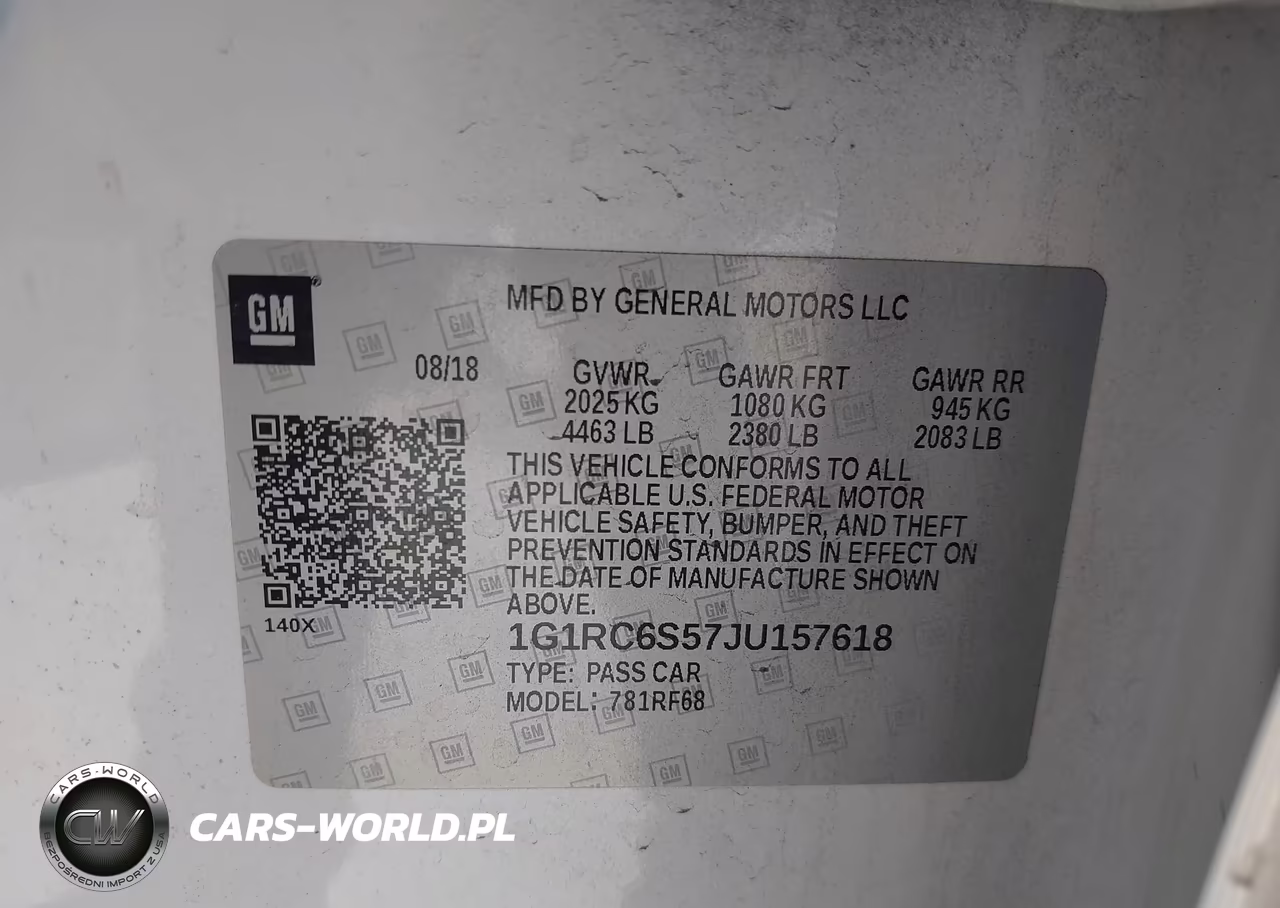 2018 Chevrolet Volt Lt VIN:1G1RC6S57JU157618 - 9