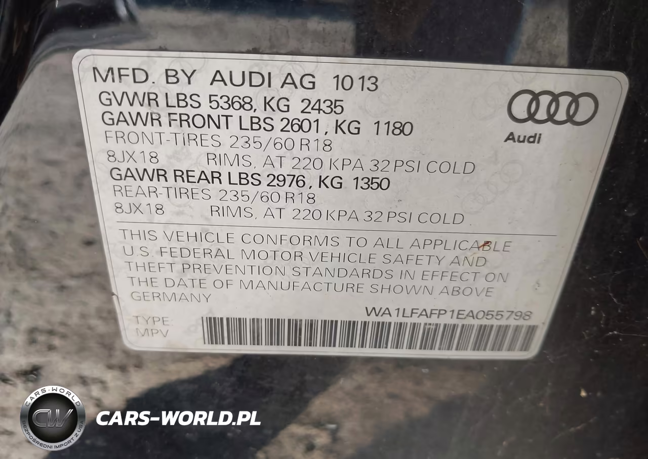 2014 Audi Q5 2.0T Premium VIN:WA1LFAFP1EA055798 - 9