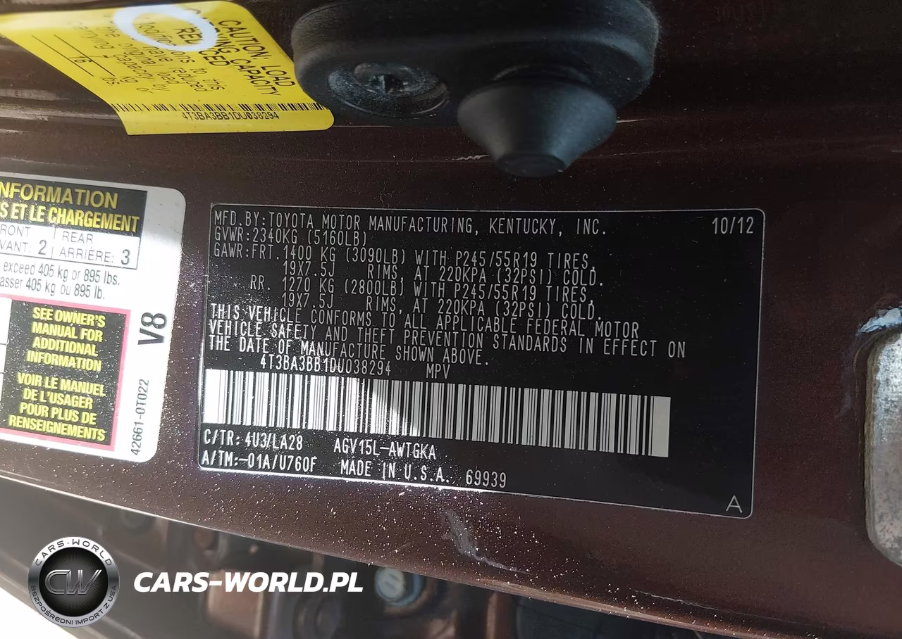 2013 Toyota Venza Xle VIN:4T3BA3BB1DU038294 - 9