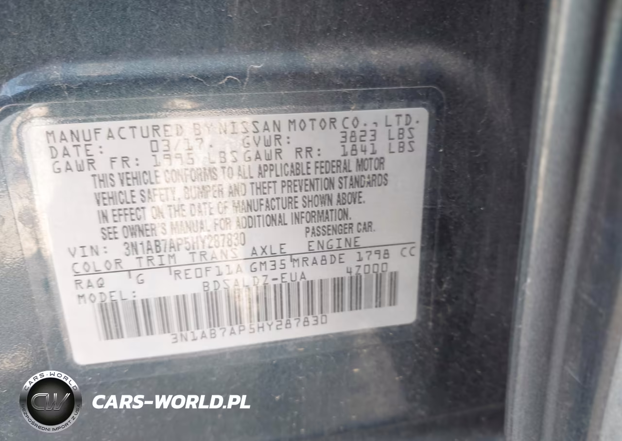 2017 Nissan Sentra Sv VIN:3N1AB7AP5HY287830 - 9