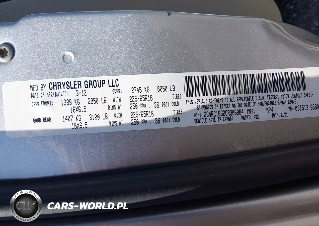 2012 Chrysler Town & Country Touring VIN:2C4RC1BG2CR306884 - 9