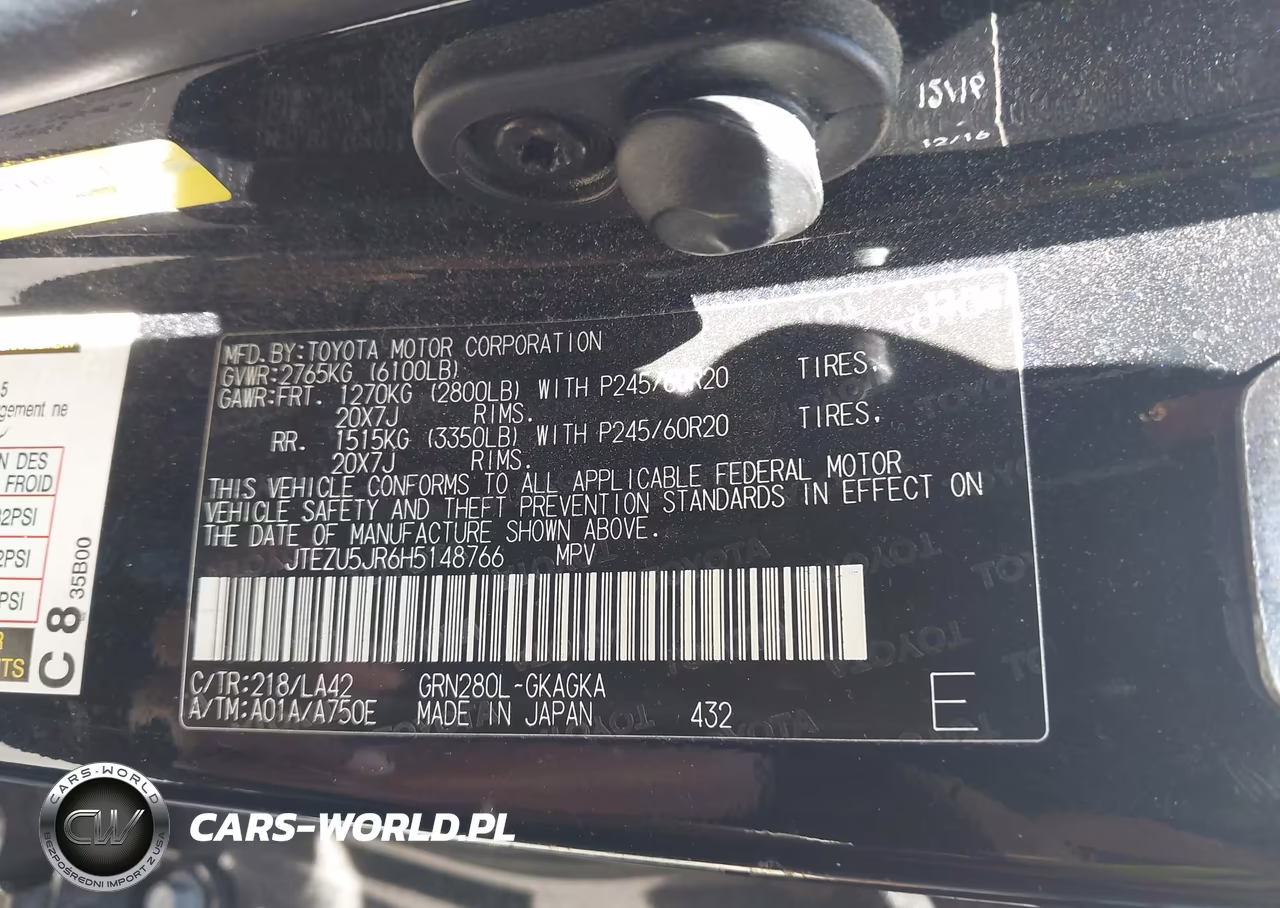 2017 Toyota 4Runner Limited VIN:JTEZU5JR6H5148766 - 9