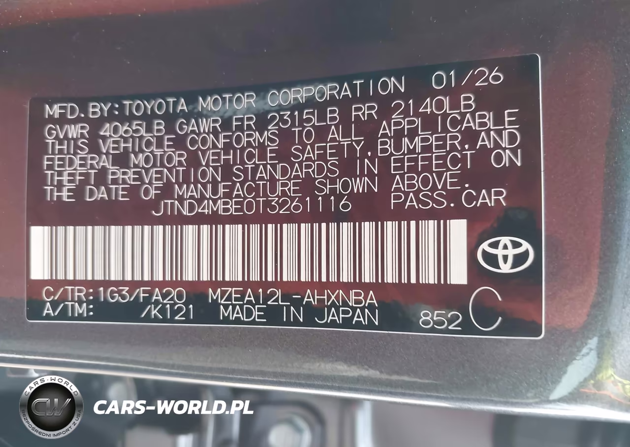 2026 Toyota Corolla Se VIN:JTND4MBE0T3261116 - 9
