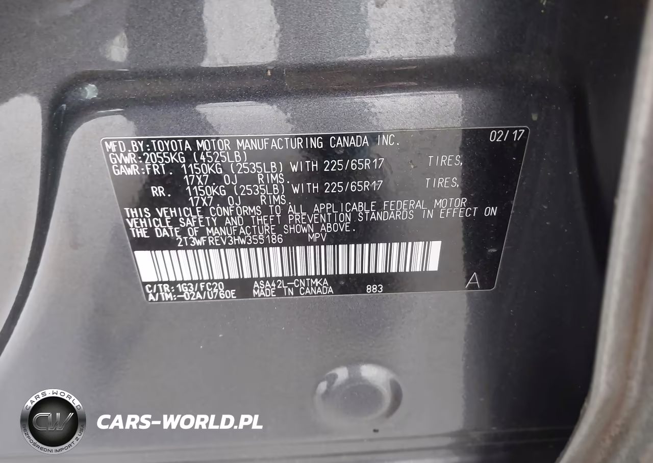 2017 Toyota Rav4 Xle VIN:2T3WFREV3HW355186 - 9