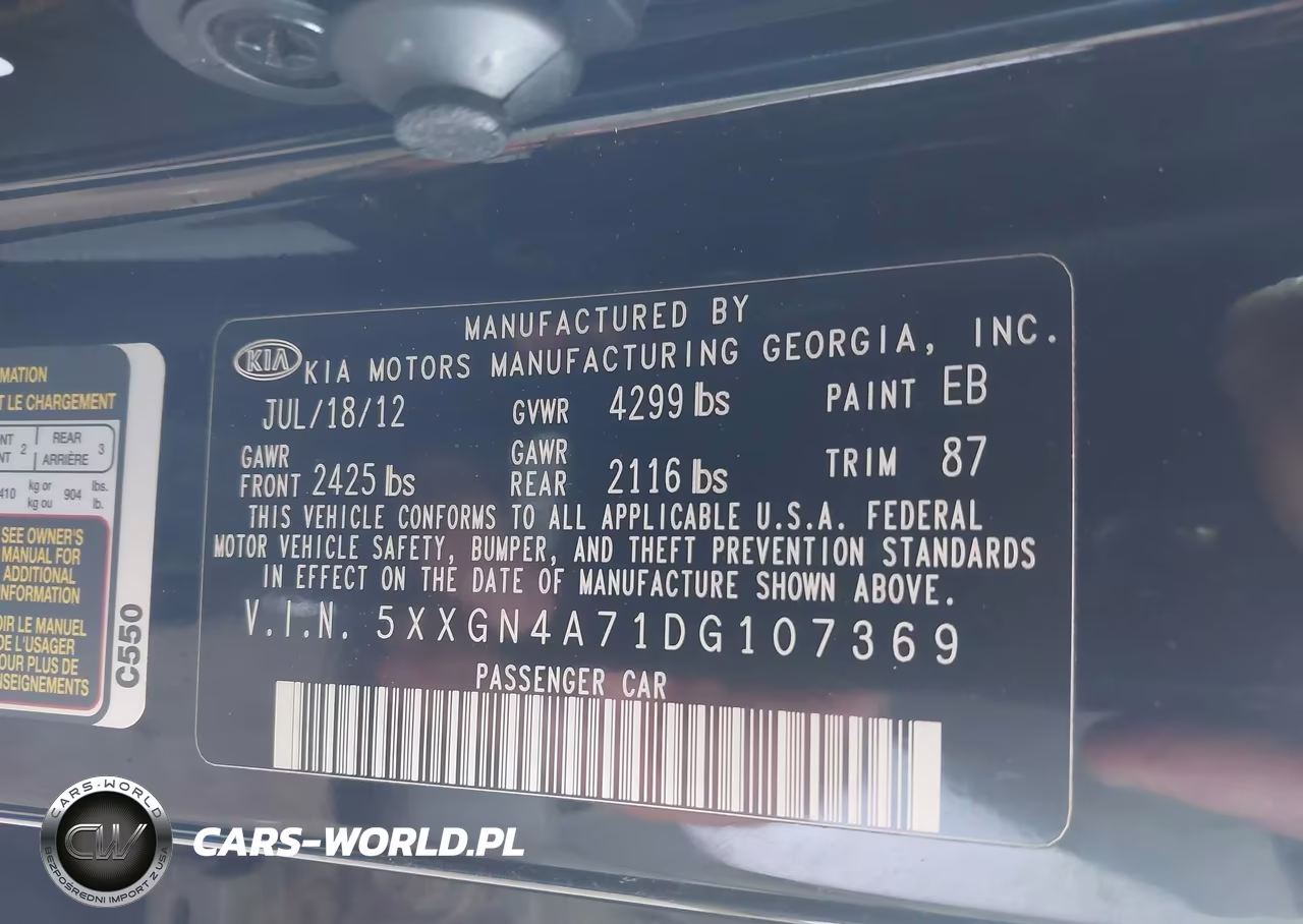 2013 Kia Optima Ex VIN:5XXGN4A71DG107369 - 9