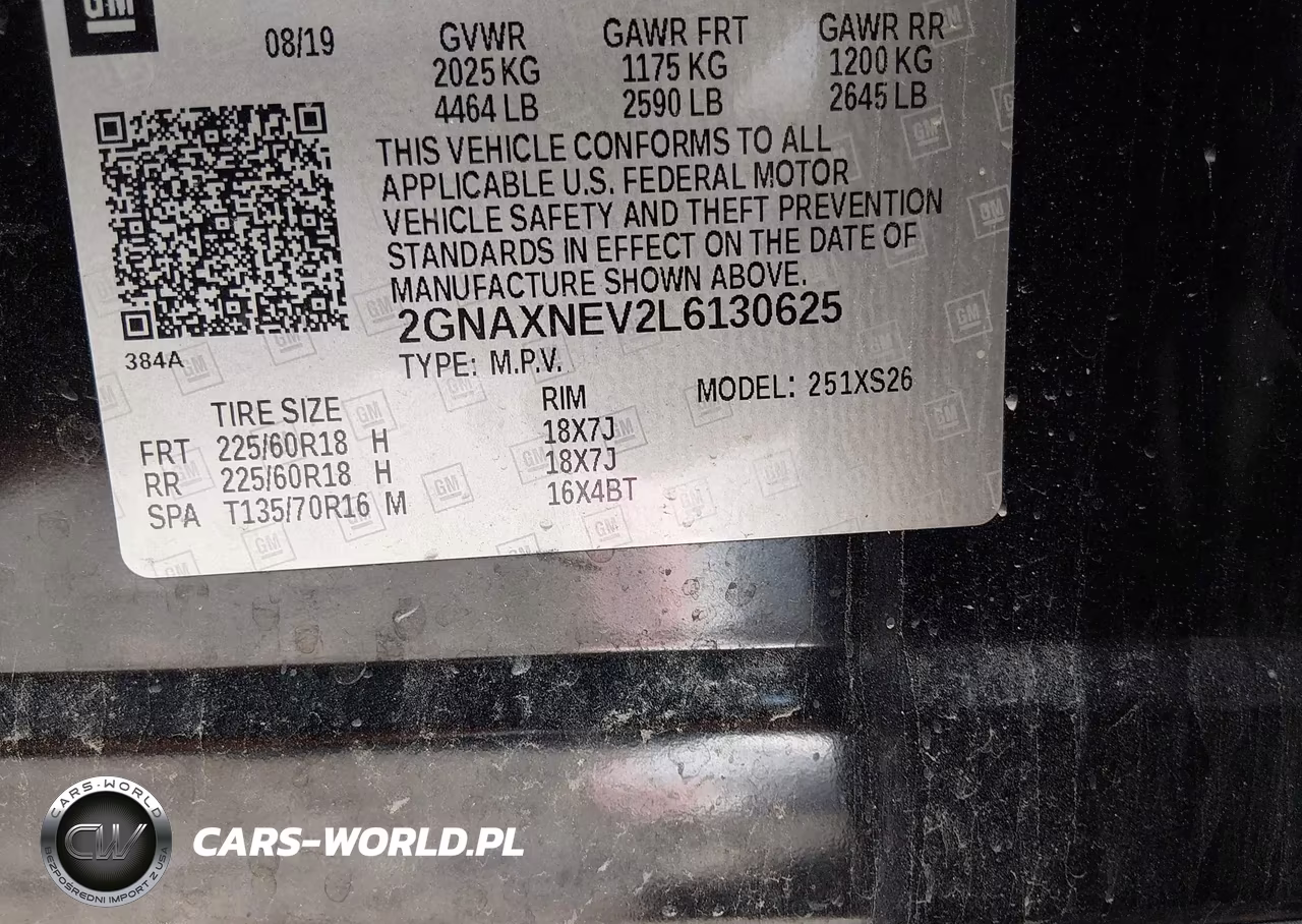 2020 Chevrolet Equinox Fwd Premier 1.5L Turbo VIN:2GNAXNEV2L6130625 - 9