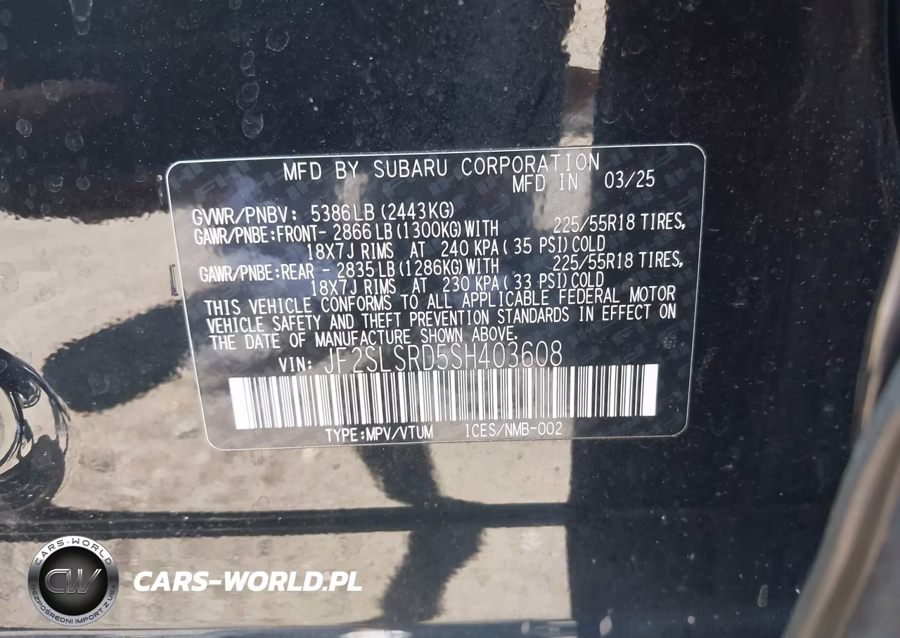 2025 Subaru Forester Limited Hybrid VIN:JF2SLSRD5SH403608 - 9
