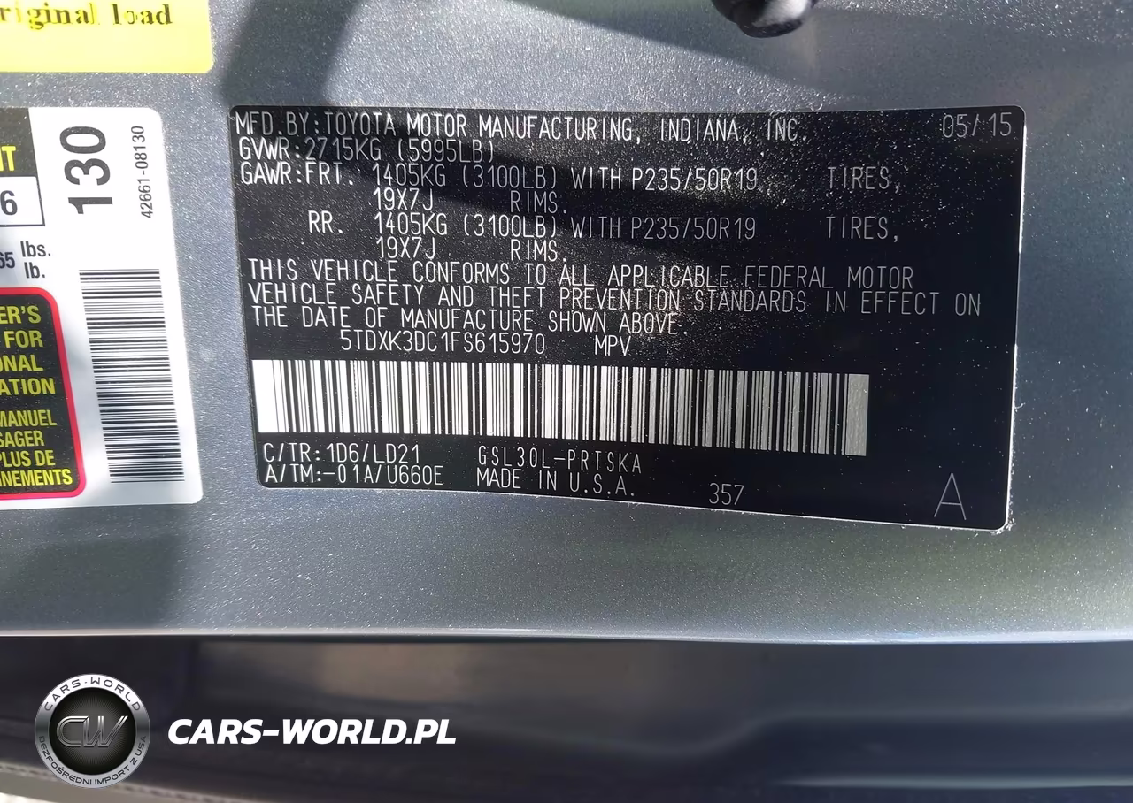 2015 Toyota Sienna Se 8 Passenger VIN:5TDXK3DC1FS615970 - 9