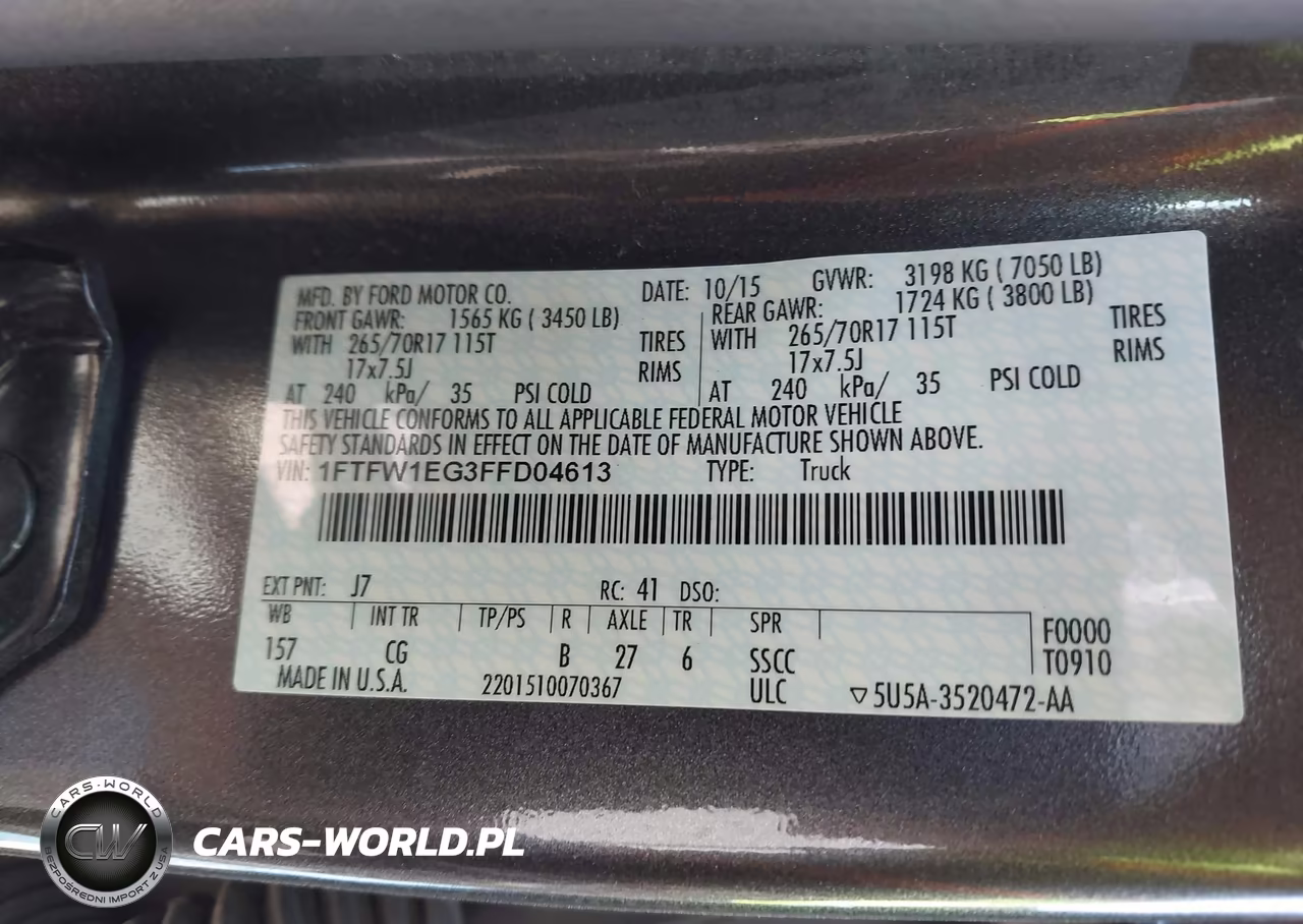 2015 Ford F-150 Xl VIN:1FTFW1EG3FFD04613 - 9