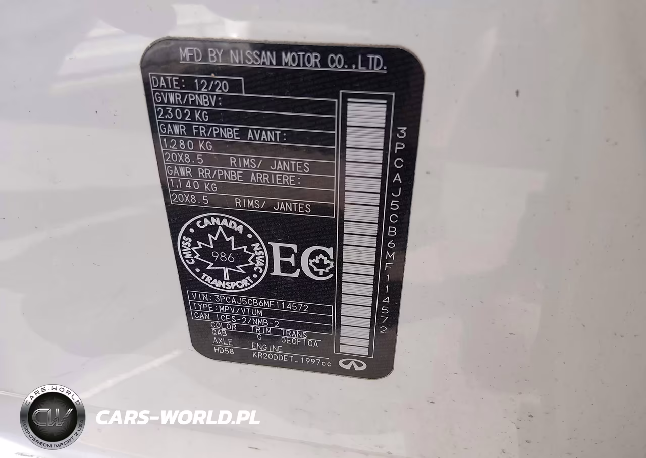 2021 Infiniti Qx50 Essential Awd-Sensory Awd VIN:3PCAJ5CB6MF114572 - 9