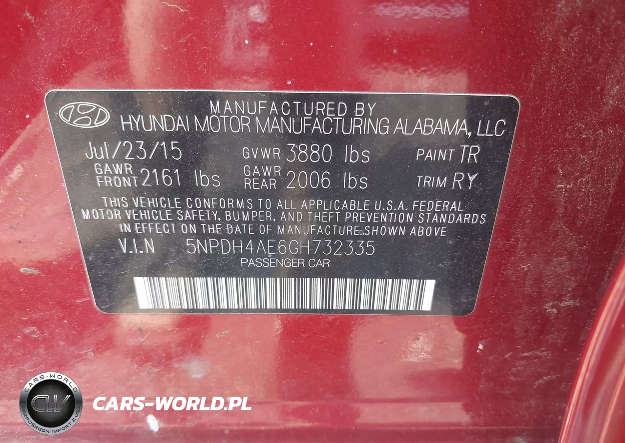 2016 Hyundai Elantra Value Edition VIN:5NPDH4AE6GH732335 - 9
