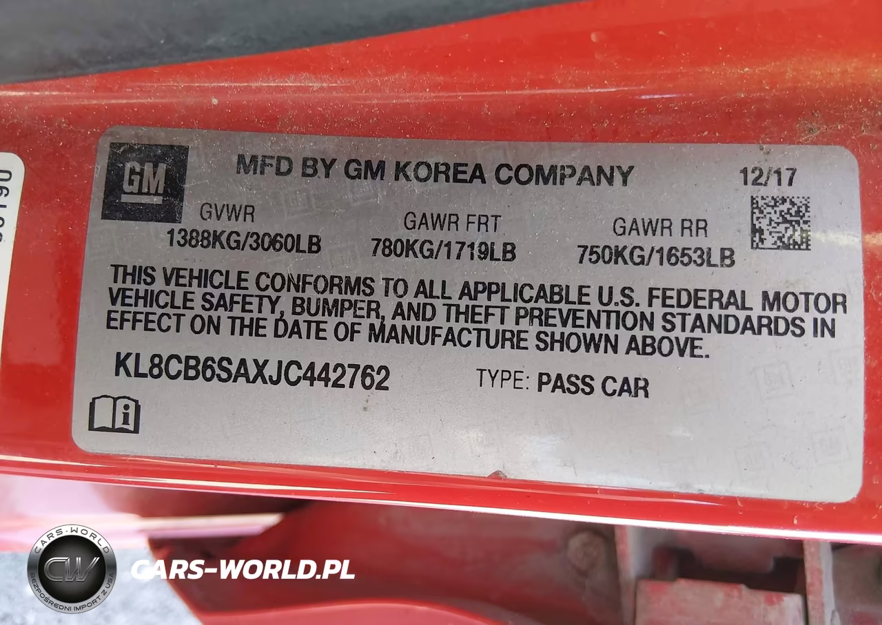 2018 Chevrolet Spark Ls Cvt VIN:KL8CB6SAXJC442762 - 9