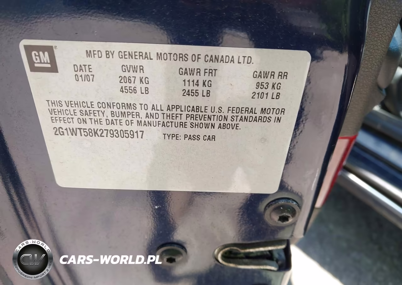 2007 Chevrolet Impala Lt VIN:2G1WT58K279305917 - 9