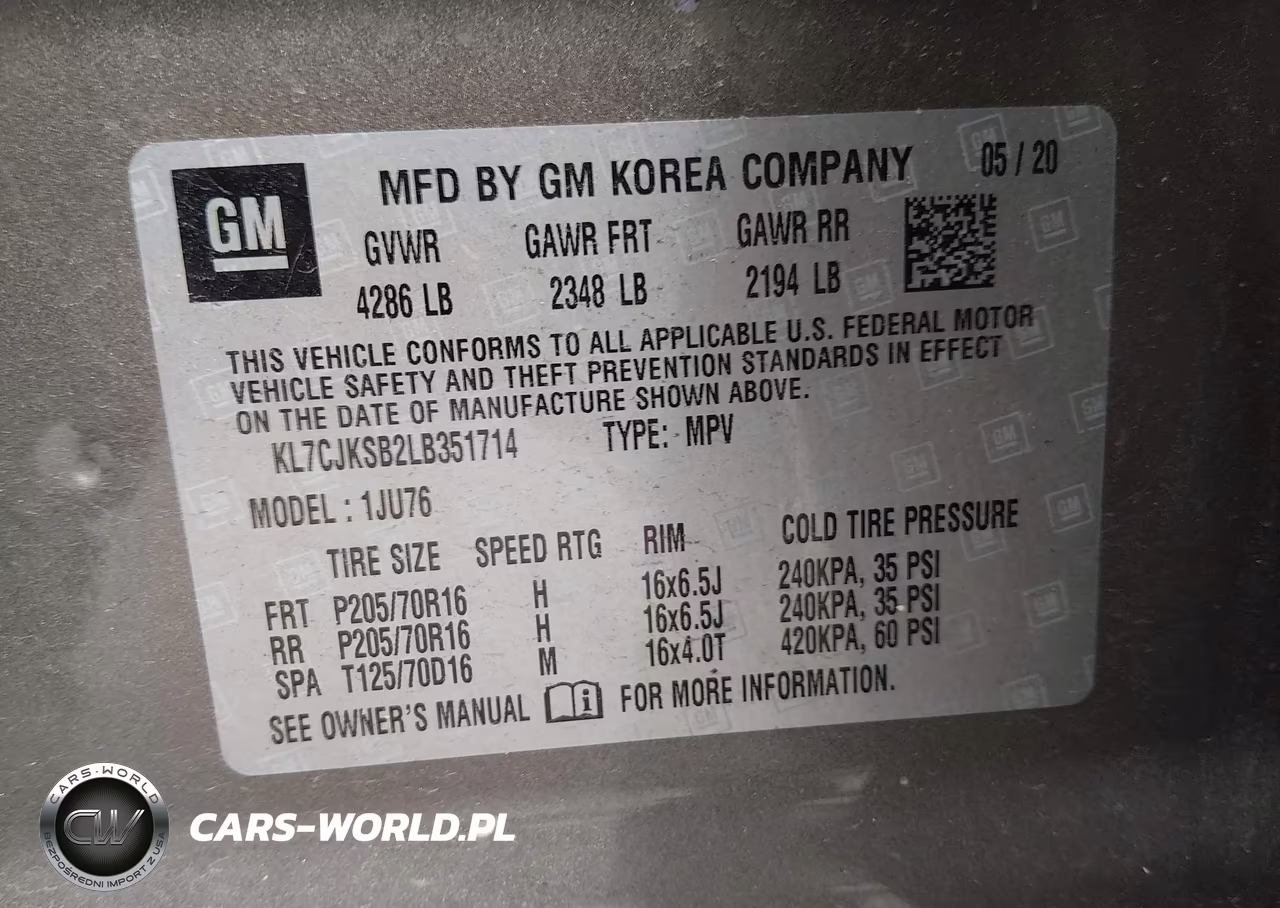 2020 Chevrolet Trax Fwd Ls VIN:KL7CJKSB2LB351714 - 9