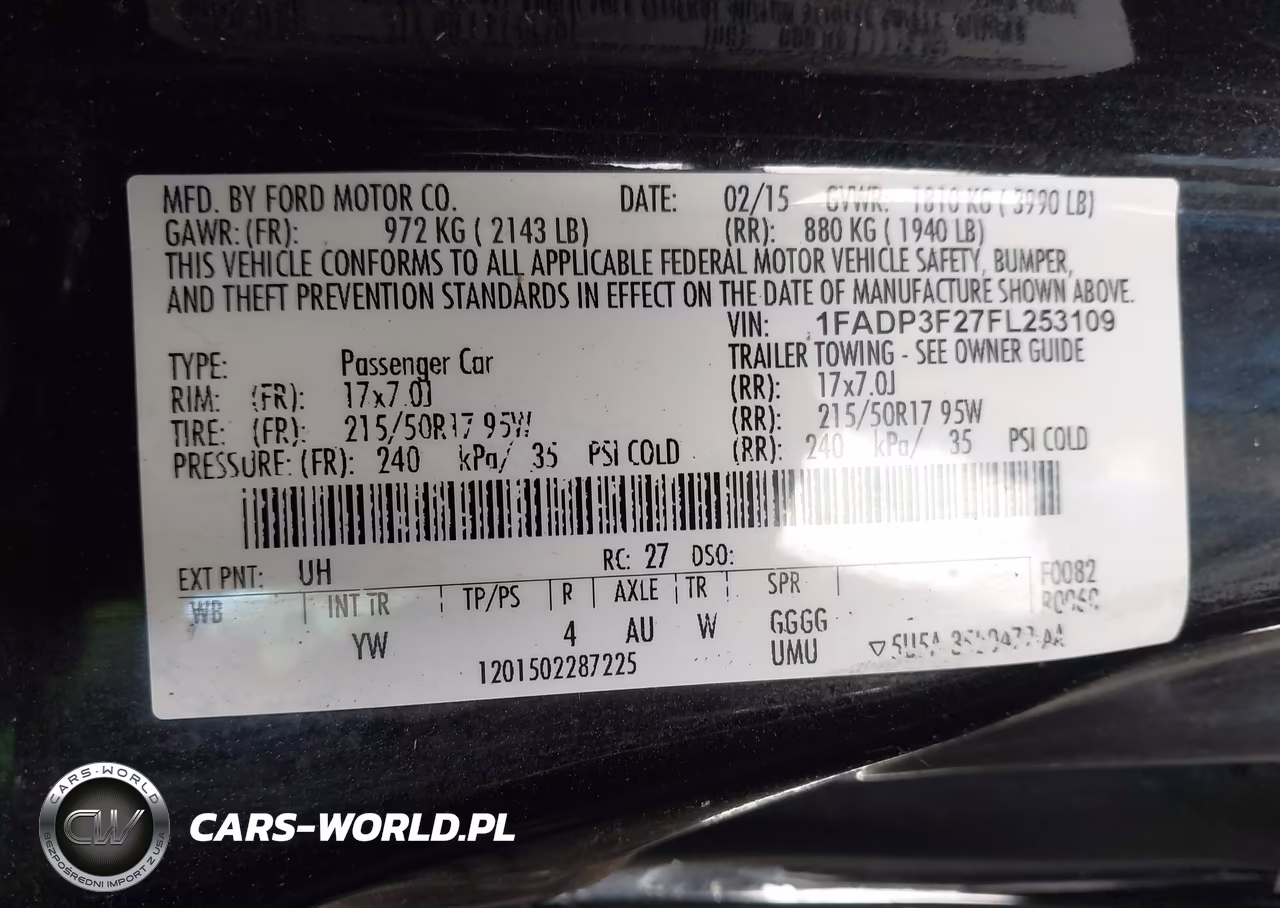 2015 Ford Focus Se VIN:1FADP3F27FL253109 - 9