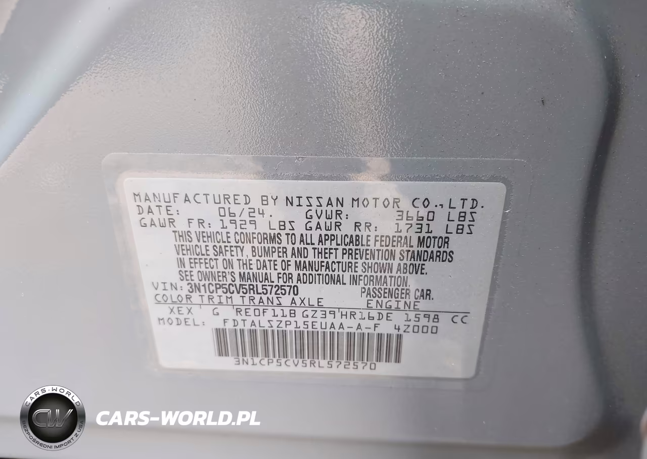 2024 Nissan Kicks Sv Xtronic Cvt VIN:3N1CP5CV5RL572570 - 9