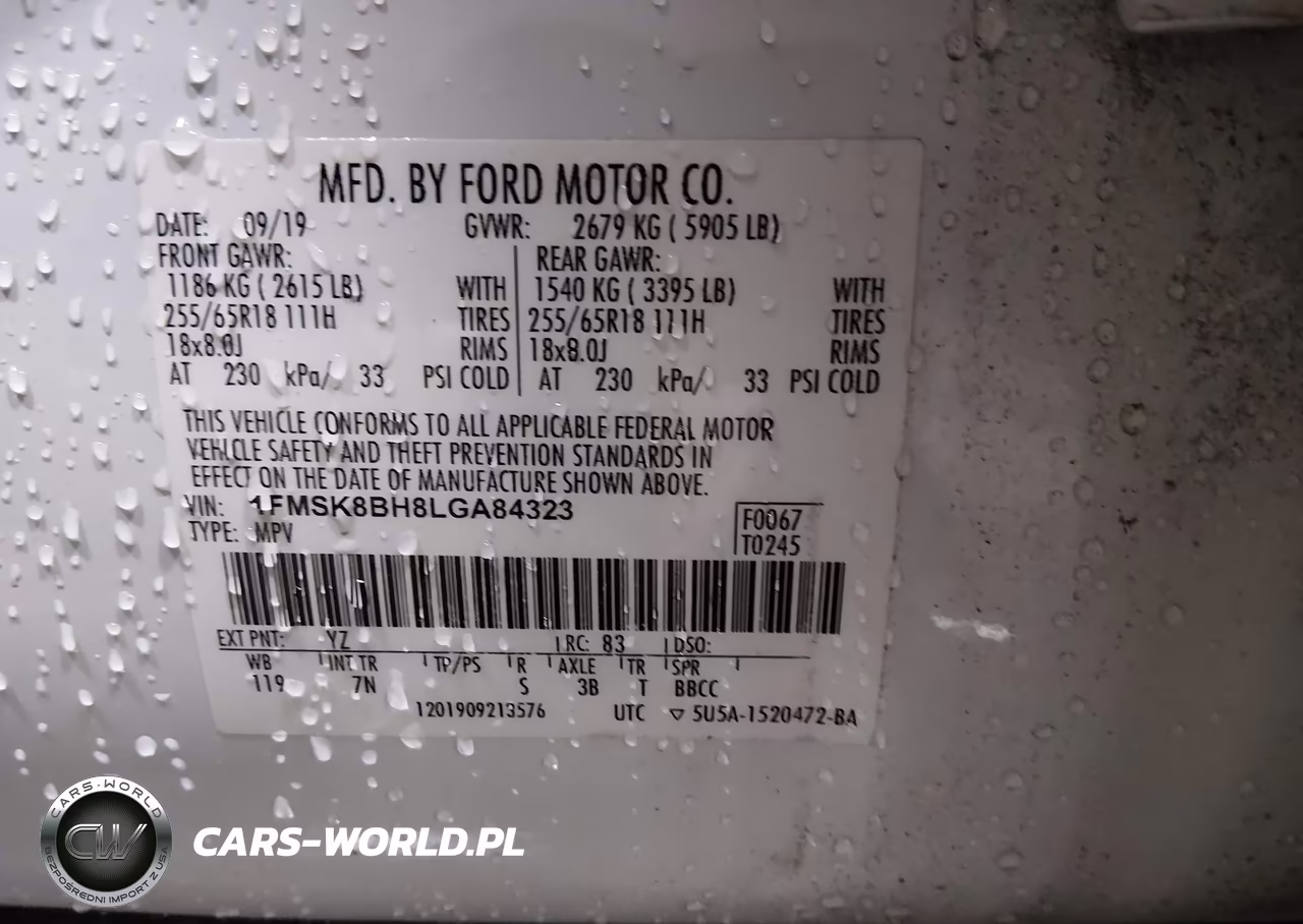 2020 Ford Explorer VIN:1FMSK8BH8LGA84323 - 9